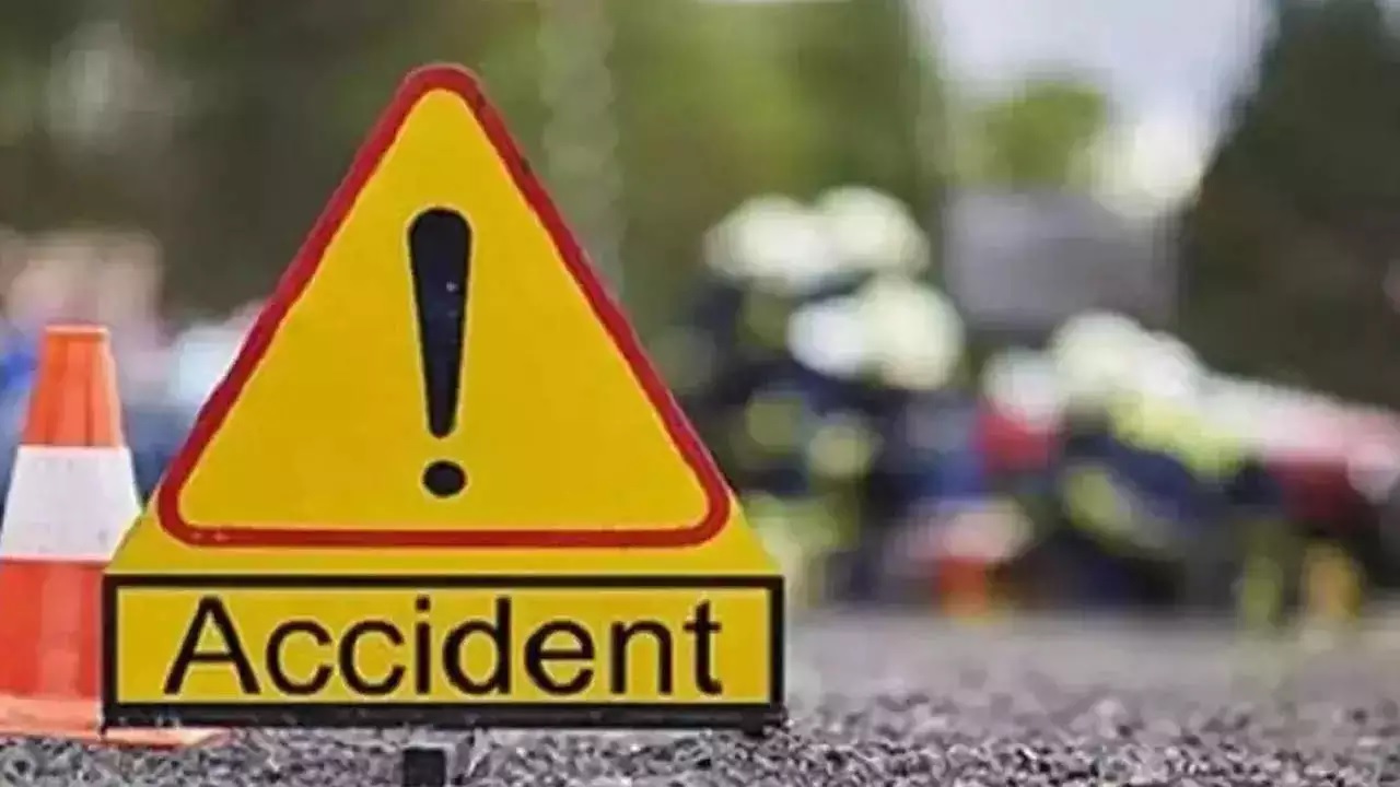 Several vehicles collided with each other in an accident on the Delhi-Lucknow highway, injuring two, including a policeman