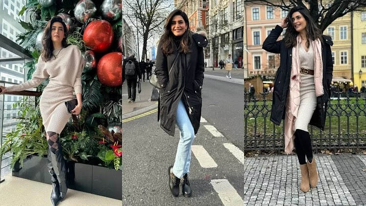 If you want to show style in winter season, take tips from Karishma Tanna.