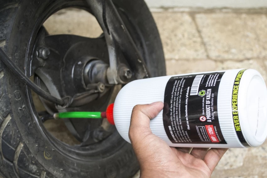 What is Anti Tire Puncture Liquid? Will fix a puncture in a moving car, that's the price