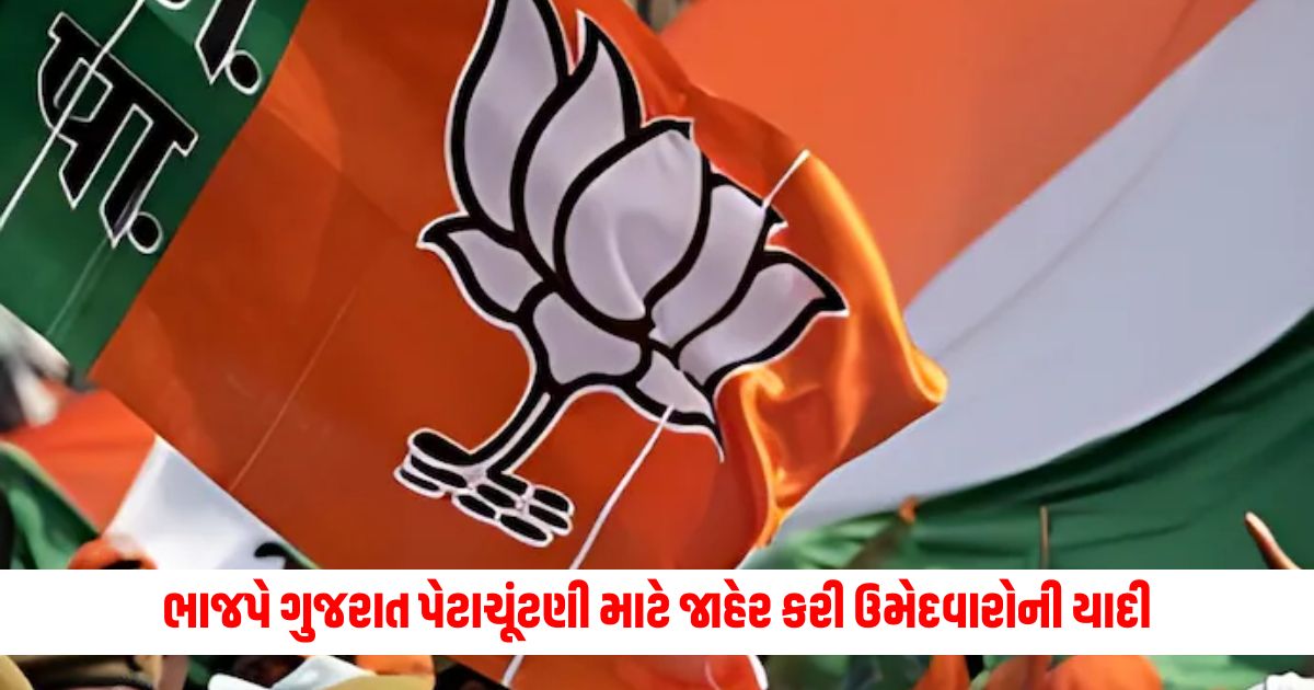 BJP announced the list of candidates for Gujarat by election know who got the ticket 1