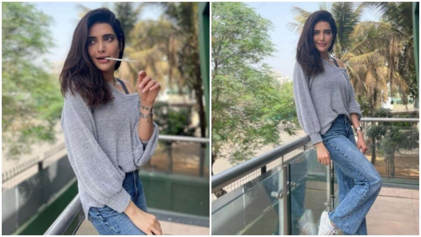 If you want to show style in winter season, take tips from Karishma Tanna.