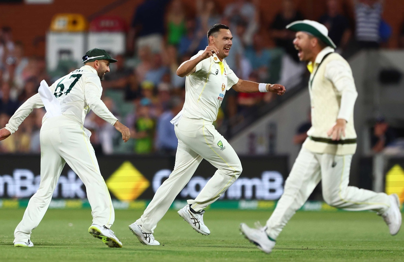 Josh Hazlewood scored this special century at WTC