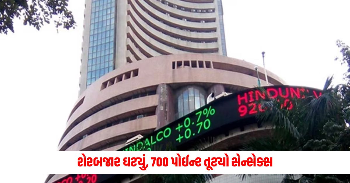 Stock market falls Sensex falls by 700 points Nifty also falls by 233 points 1