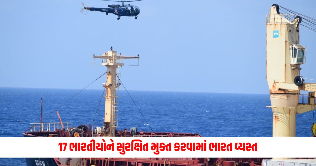 India is busy with the safe release of 17 Indians on board the ship