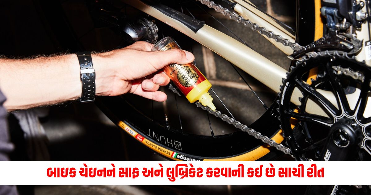 What is the correct way to clean and lubricate a bike chain