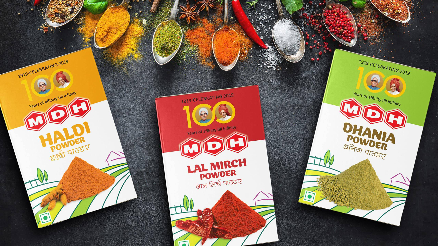 mdh spice box packaging design