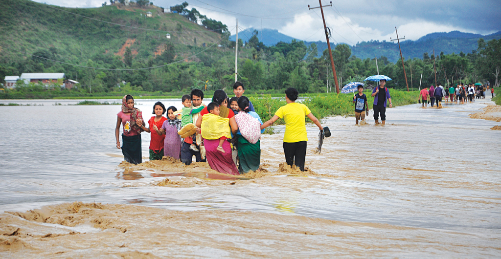 Floods wreak havoc in Manipur killing three and affecting thousands Many areas were submerged 1