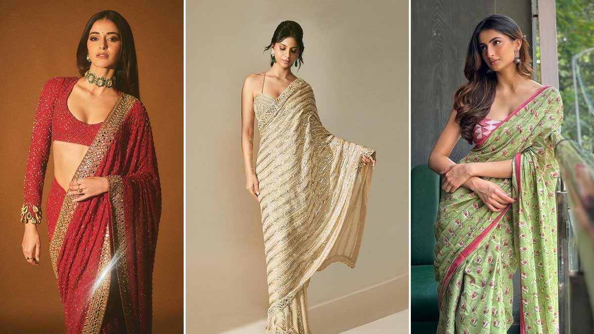 If you want a stylish look in a simple printed saree take inspiration from the looks of these actresses 1