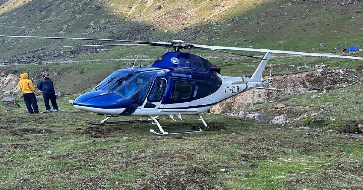 The helicopter made an emergency landing in Kedarnath it was carrying passengers 01