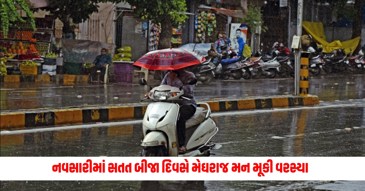 gujarat rains navsari receives rain with thunder and lightning monsoon f