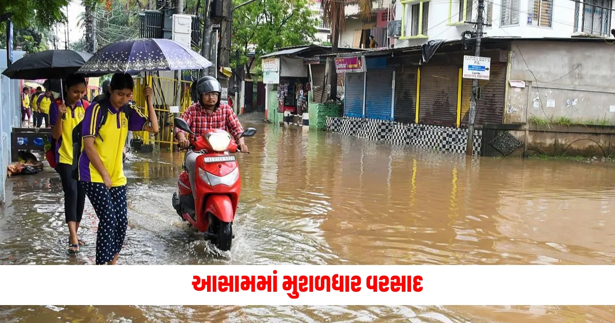 heavy rain in assam water level of brahmaputra river increased imd issued alert in many parts of assam and meghalaya f