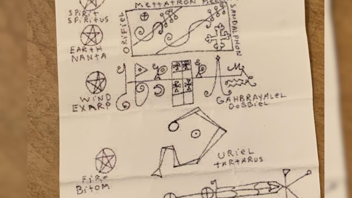 man found weird symbols on paper stick on bedroom wall while cleaning room bizarre news reddit 1