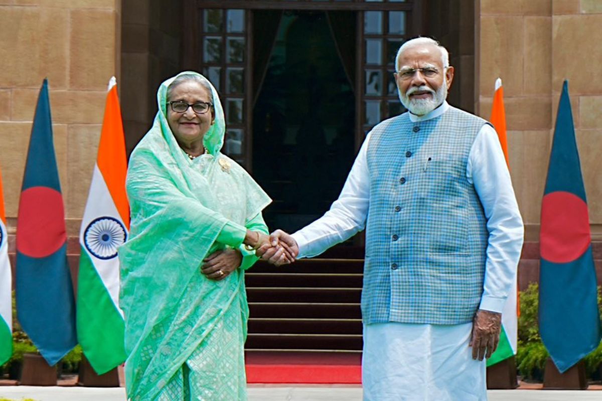 sheikh hasina india visit bangladesh pm sheikh hasina reached india prime minister modi welcomed her at rashtrapati bhavan1