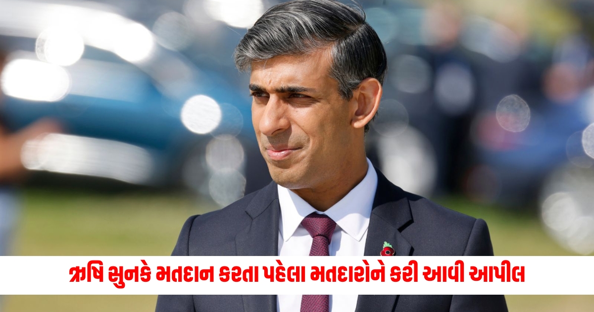 Rishi Sunak advised the voters before voting