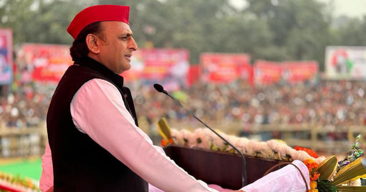 akhilesh yadav in parliament on bjp seats in lok sabha election 2