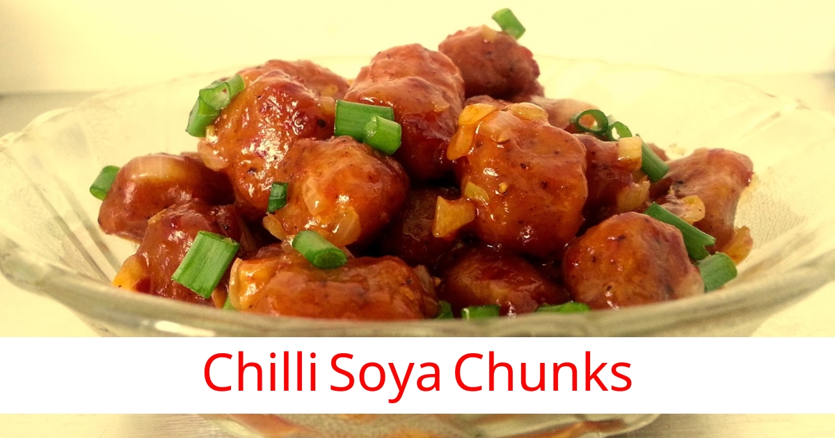 how to make chilli soya chunks tasty and healthy recipe in gujarati f