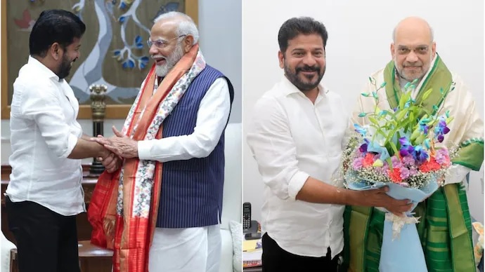 telangana cm revanth reddy met pm modi and home minister amit shah 2