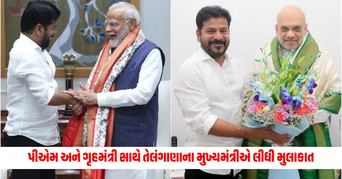 telangana cm revanth reddy met pm modi and home minister amit shah f