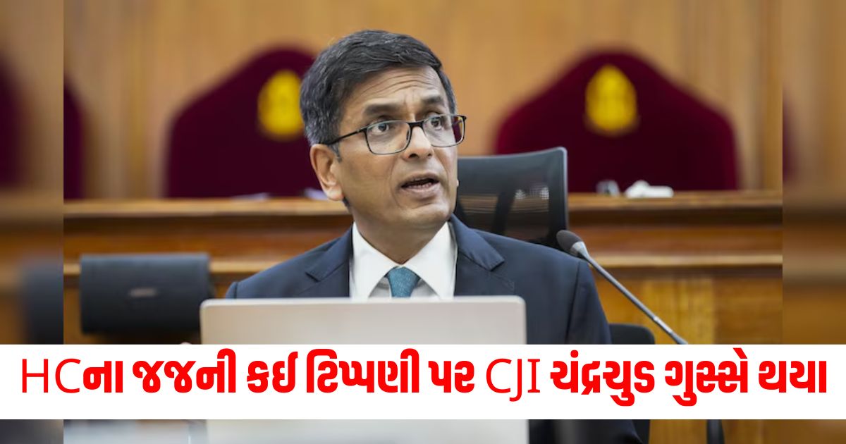 CJI Chandrachud got angry over which comment of Punjab and Haryana High Court judge