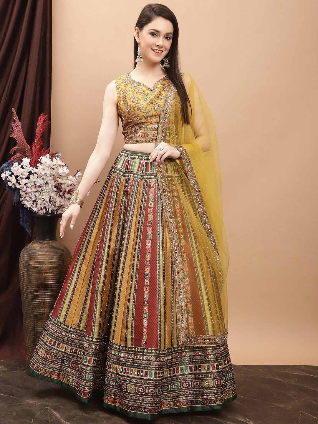 Mirror Work Lehenga new designs