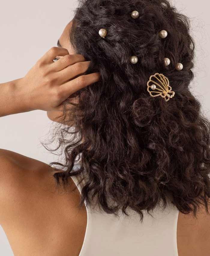 Pearl beads hair accesories23