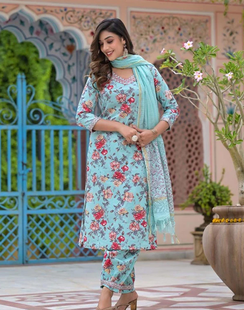 digital printed afghani suit