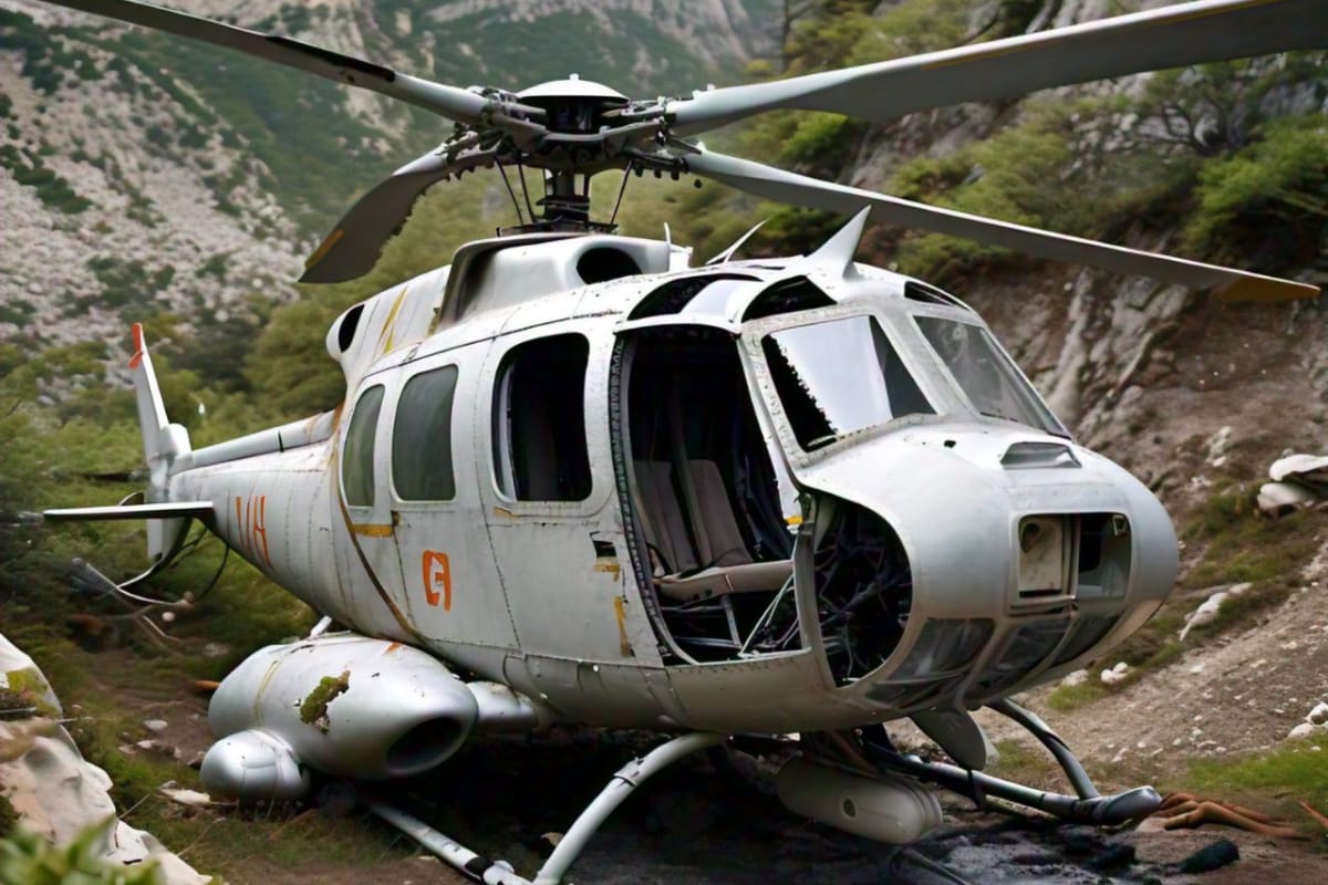 uttarakhand news a defence helicoupter got crashed in mountain near dehradun 1