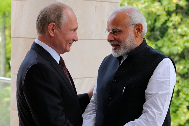 PM Narendra Modi meets Vladimir Putin