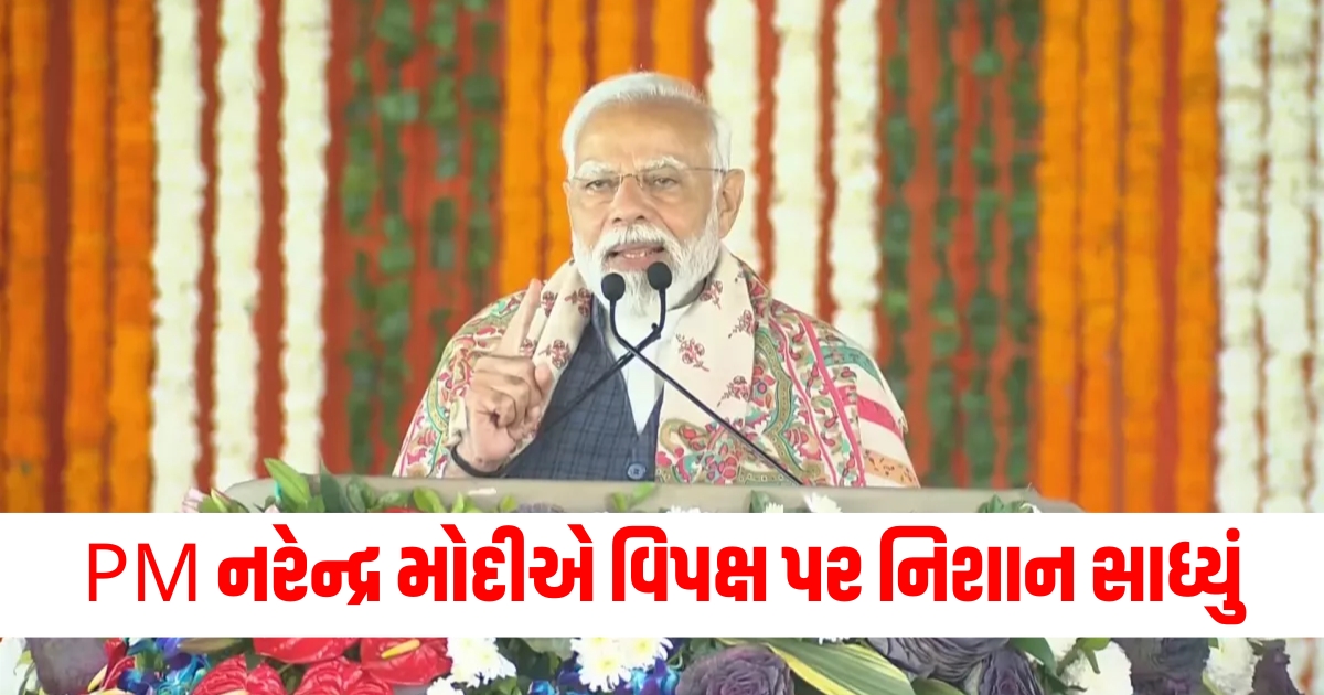 PM નરેન્દ્ર મોદીએ વિપક્ષ પર નિશાન સાધ્યું