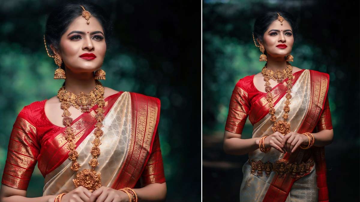 durga puja 2024 red and white saree designs article