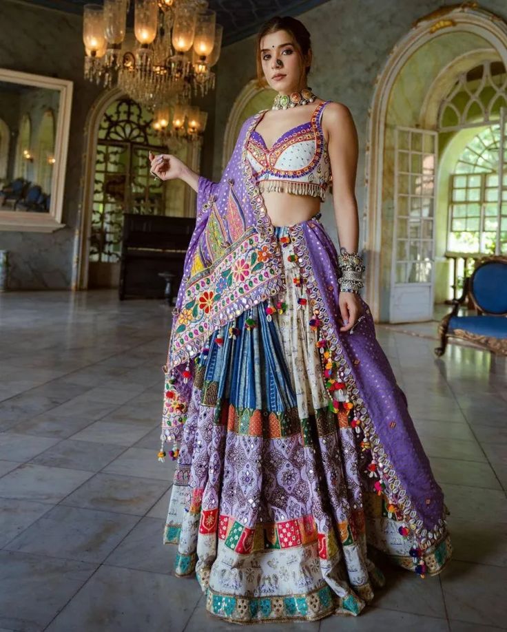 multicolour lehenga designs for dandiya night article 23