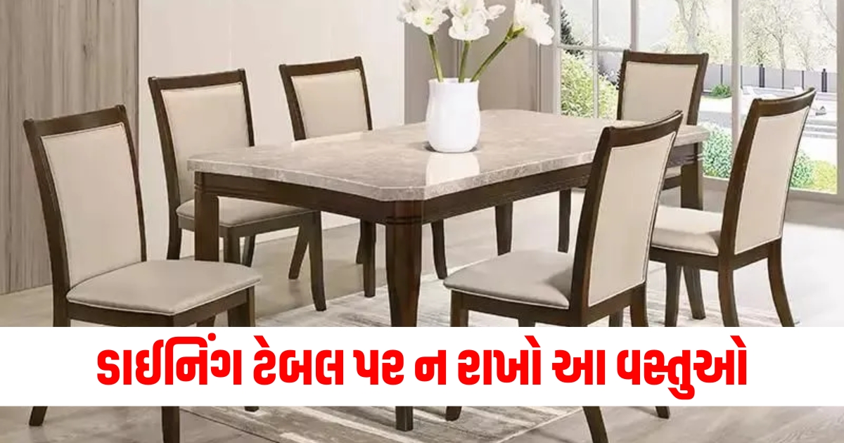 Dining table vastu tips, Avoid items on dining table, Dining table bad luck, Dining table dos and don'ts, Negative items dining table,