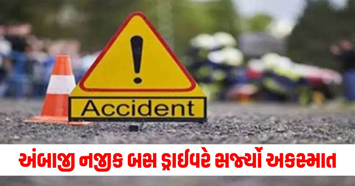 driver making reel bus collided with railing overturned 3 dead ambaji bus accident banaskantha gujarat