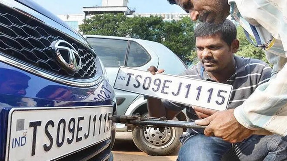 in which country was the number plate installed on vehicles for the first time and know why2