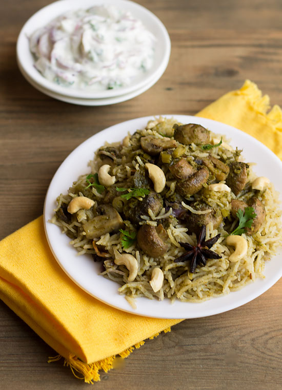 mushroom pulao recipe easy and tasty mushroom2