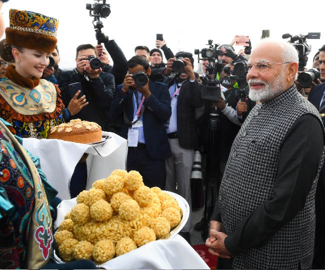 russia pm modi holds bilateral talks with iranian president on sidelines of brics summit