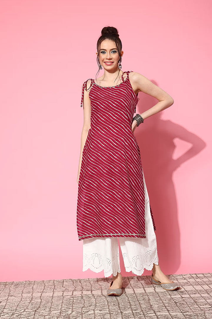 sleeveless kurti designs for navratri2024 article 324