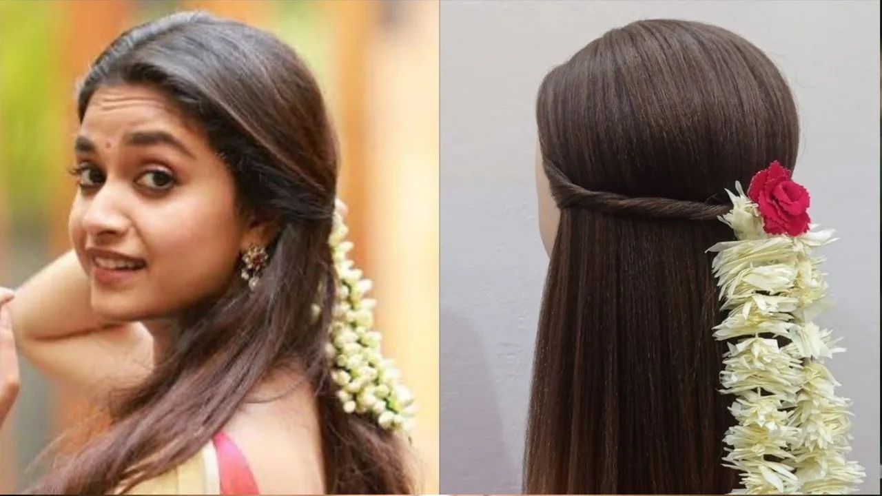 what hairstyle to make to look beautiful in saree on karva2