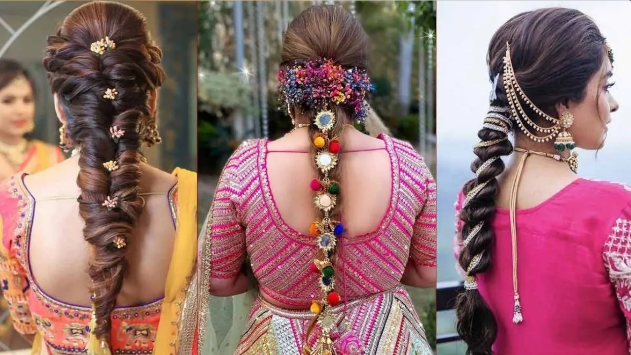 what hairstyle to make to look beautiful in saree on karva3