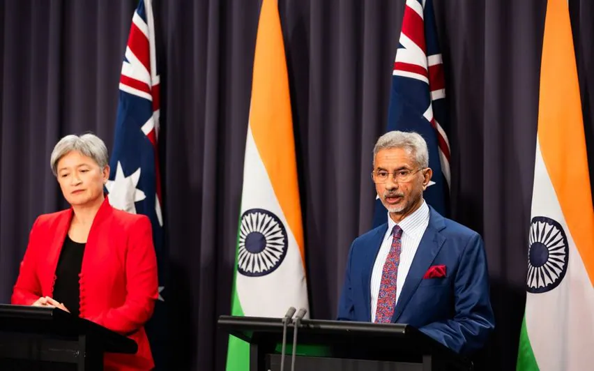 australia today responds canada ban on jaishankar press conference video we remain undeterred wer