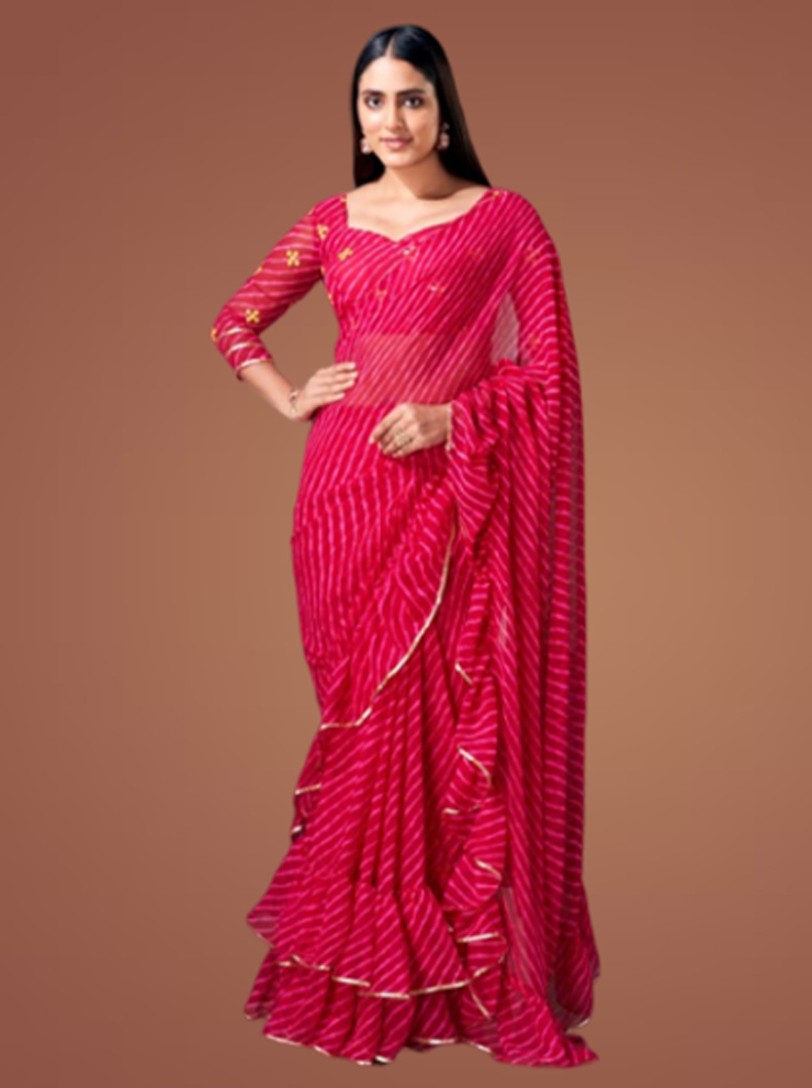 gorgeous ruffle saree designs for perfect desi look on wedding season article234