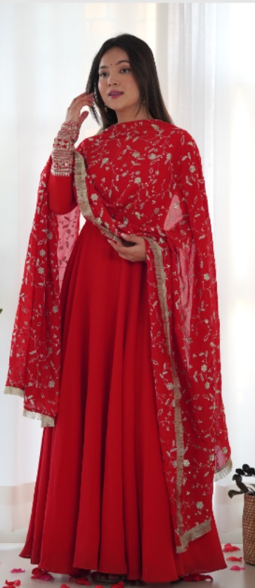 perfect and stylish frock suit designs for newly wed brides