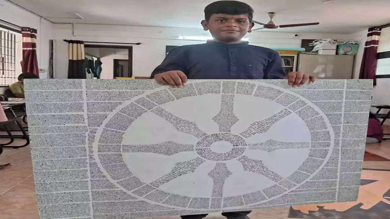 prasannakumar dp set a unique record by writing all 700 shlokas of the bhagavadgita in a pictorial language fsewr