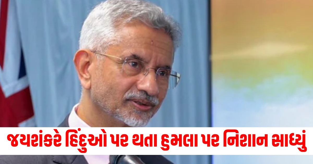 s jaishankar targeted the attack on hindus in canada