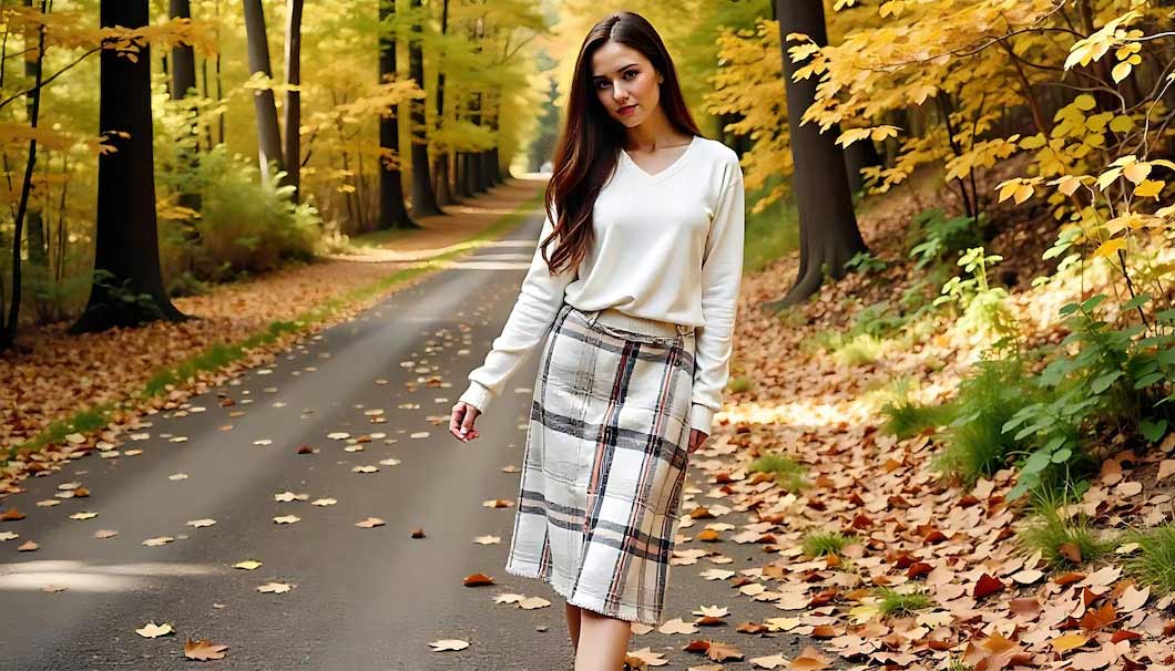 how to style yourself in woolen skirt article