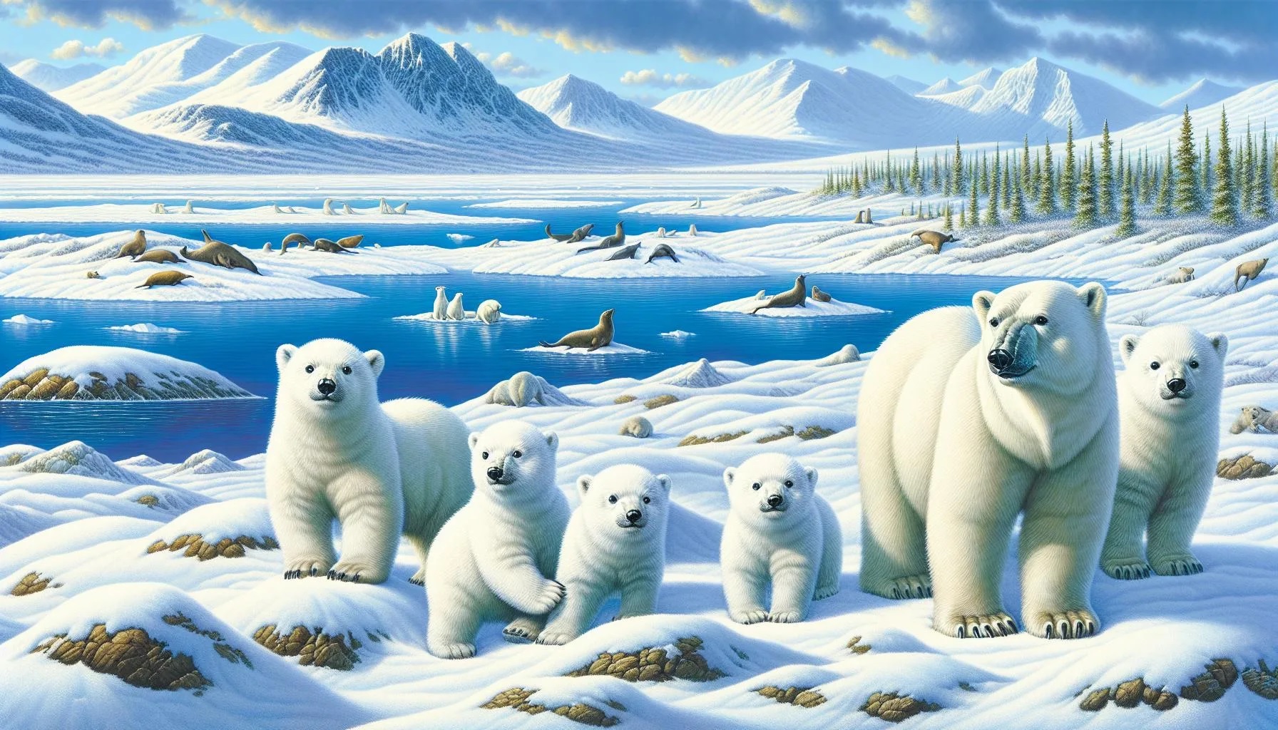 polar bears do not feel cold they roam outside in snowfall and snow1