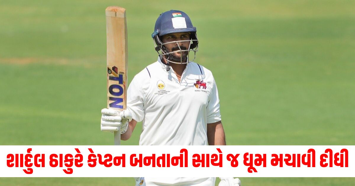 shardul thakur blistering fifty takes mumbai to 403 runs after ayuh mhatre maiden hundred in vijay hazare trophywerw