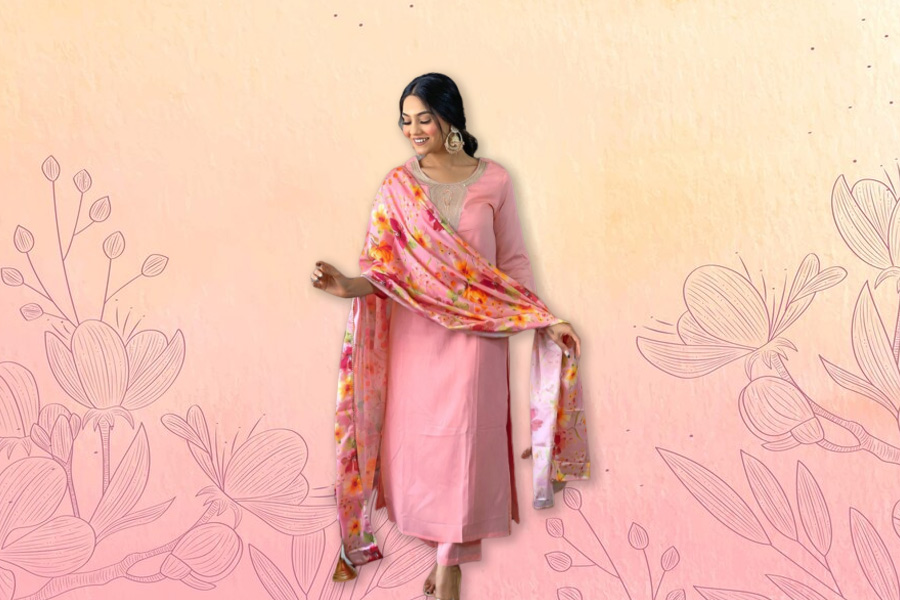 floral print suit new designs for basant panchami2