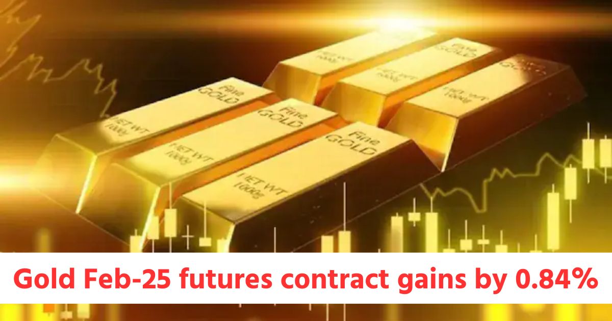 gold feb 25 futures contract gains by 0 84 and silver mar 25 futures contract gains by 1 021