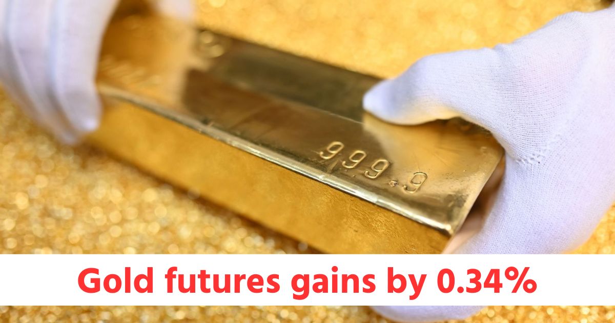 gold futures gains by 0 34 and silver futures contract gains by 0 63 crude oil futures contract drops by 0 57